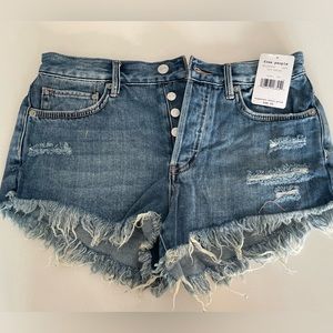 Free People Loving Good Vibrations Cut-Off Denim Shorts
